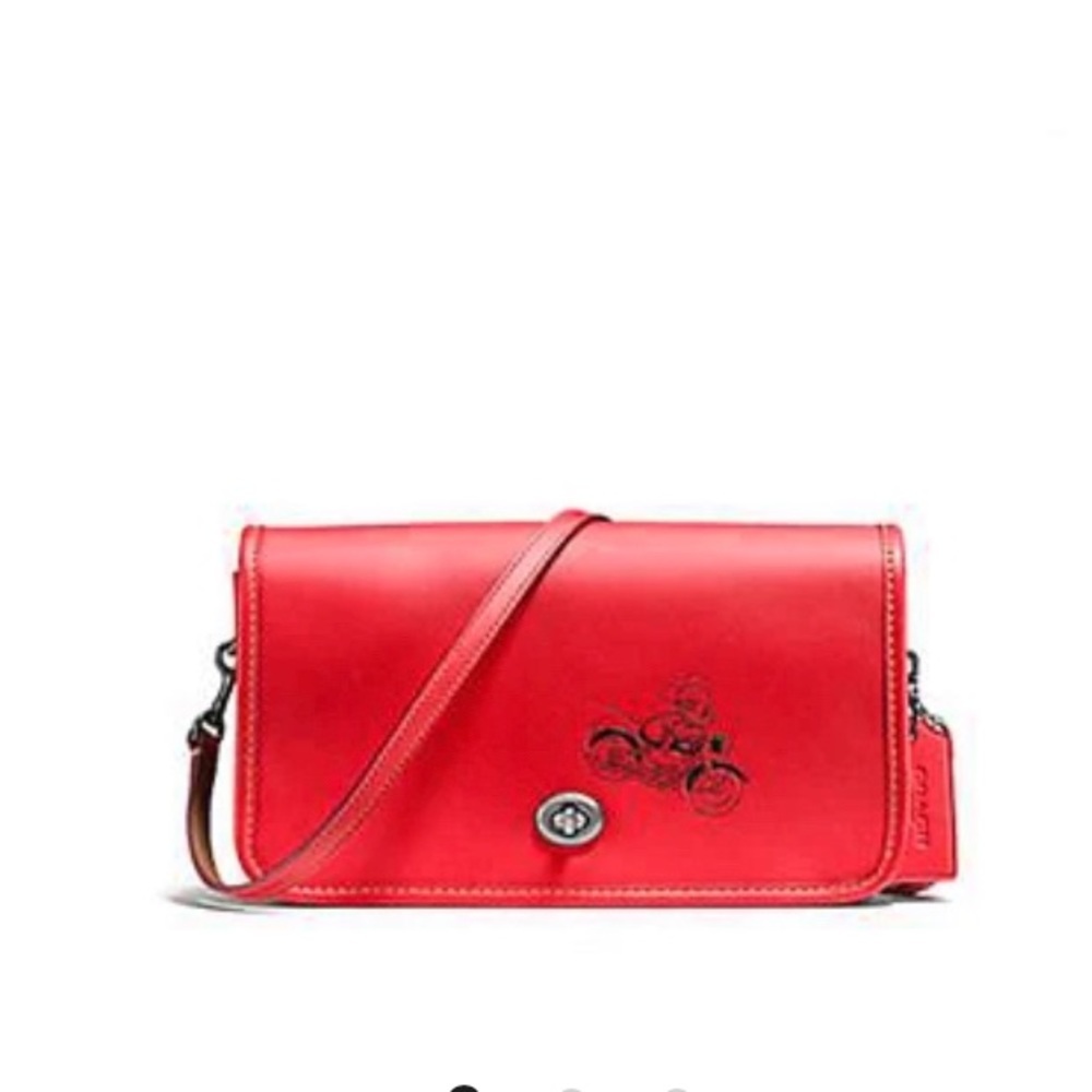 Coach x disney red Mickey dinky crossbody bag limited edition